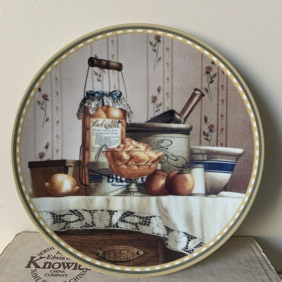Knowles Peach Cobbler Collector Plate Old-Fashioned Favorites #3 Michael J Weber - Picture 1 of 12